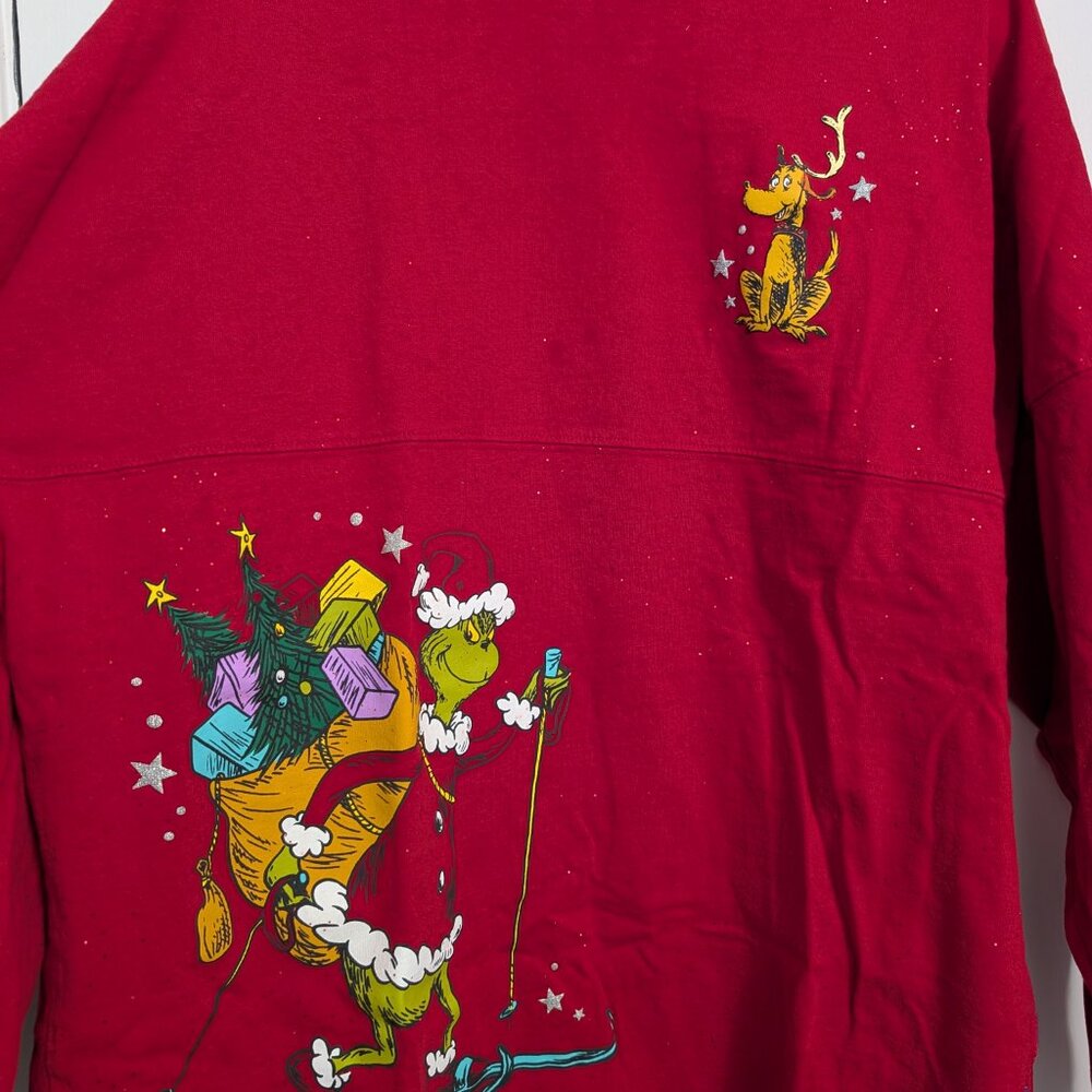 Merry Grinchmas Universal Studios Spirit Jersey - Grinch Holiday - Red - Size L